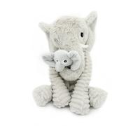 Peluche Les Ptipotos elefante grigio Dimoitou, mamma e cucciolo