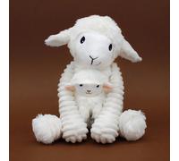 Peluche Les Ptipotos Pecora - mamma e cucciolo bianco