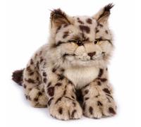 Peluche Lince Lelly 25 cm Lince di Peluche Morbida e Realistica Made in Italy Idea Regalo per Bambini Compagna di Gioco e Coccole