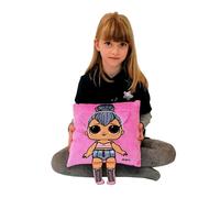 Peluche LOL Surprise Kitty Queen Cuscino Bambola Ricamata 30x30cm Lilla