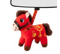 Peluche Mascotte Cavallo - Materiale In Cotone Morbido E | Ciondolo Portachiavi Portatile Cinese E Mini Giocattolo Animale | Per Le Borse Delle Auto, Le Vetrine Dei Negozi, Gli Uffici Scolastic