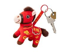 Peluche Mascotte Cavallo - Materiale In Cotone Morbido E | Ciondolo Portachiavi Portatile Cinese E Mini Giocattolo Animale | Per Le Borse Delle Auto, Le Vetrine Dei Negozi, Gli Uffici Scolastic
