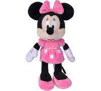 Peluche Minnie Mouse 20 cm morbido e sicuro 0+ dettagli ricamati e vestito fucsia glitter pupazzo Disney Originale per bambini, collezionisti e Idee Regalo