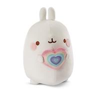 Peluche Molang con Cuore Arcobaleno 12 cm I Adorabile Star dei Social Media e della TV per i Giochi e le Coccole - 48223
