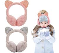 Peluche Morbido Gatto Ear Cover, Confortevoli Paraorecchie Invernali Regolabili per Bambini e Ragazze, Copriorecchie Antivento per Esterni