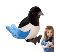 Peluche Morbido Ripiene Di Gazza - Peluche Di Simulazione Di Uccelli | Compagno Morbido E Avvolgente Per Il Gioco, Decorazioni Per La Scrivania, Bambini, Regali Di Festa, Bambola Guardiana, Casa