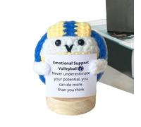 Peluche motivazionale di sostegno, palla tessuta a mano con frase - palla all'uncinetto per la cura dello stress e decorazione con frase per casa, luogo di lavoro e regalo di casa nuova