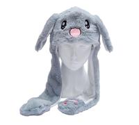 Peluche movimento orecchio orecchio Flap cappello,Animali berretto orecchie che si muovono,Cappello divertente movimento mobile per bambini Halloween Natale Carnevale