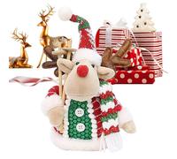 Peluche Natalizi Piccoli | Decorazione Casa Babbo Natale Pupazzo Di Neve Cervo Giocattoli Di Peluche | Pupazzo Decorativo Per Comodino Mensola Salotto Camera Da Letto Studio Divano Auto | Bambini