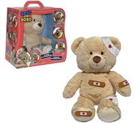 ORSO BOBO, Orsacchiotto con funzioni elettroniche, da curare con medicazioni e bande, parla in francese, giocattoli per bambini dai 3 anni in su, GIOCHI PREZIOSI, ALR00