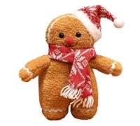 Peluche Pan di Morbida Figura Natalizia Decorativa con Sciarpa e Cappello | Decorazione Natalizia in Peluche Pan di Per Hotel Attività Commerciali Casa Accessorio per Foto Divano Tavolo