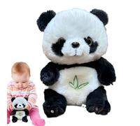 Peluche Panda in rilievo - Peluche ultra morbido, giocattolo animale accogliente per il sonno | Panda in peluche per il tramonto, cuscino da viaggio confortante, compagno di pisolino per e adul