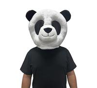 Peluche Panda Orso Costume Maschera Animale Mascotte Testa Coniglio Halloween Vestito Natale