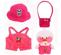 Peluche Papera con vestiti - Peluche a forma di cartone animato, morbida bambola da vestire | Grazioso set di con abiti, regalo decorativo a forma di papera per la cameretta dei bambini, pel