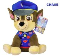 Peluche Paw Patrol Chase Marshall Skye Everest Rubble uniforme cuore 25cm seduti