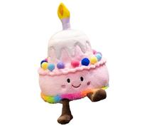 Peluche per torta di compleanno canto - a forma di torta leggero | Giocattolo per canzoni di buon compleanno | morbido canto in peluche per la festa dei ragazzi e dei ragazzi