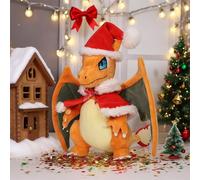 Peluche Pokemon RED Charizard in Cotone Morbido Originale Christmas Edition 28Cm