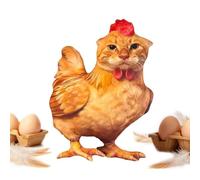 Peluche Pollo Dalla Testa Di Gatto Cuscino Decorativo Giocattolo Gatto | Guanciale Animale Decorativo Per Letto Casa Ufficio Compleanno Viaggio Capodanno Famiglia Ragazzo Ragazza