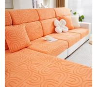 Peluche Protezione Senza Soluzione di continuità per Il Divano | Copridivani Amici Degli Animali Tutte Le Stagioni Elastico Spasso Di Divano Copridivano(B,Large 4 seater cover)