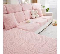 Peluche Protezione Senza Soluzione di continuità per Il Divano | Copridivani Amici Degli Animali Tutte Le Stagioni Elastico Spasso Di Divano Copridivano(F,Large 4 seater cover)