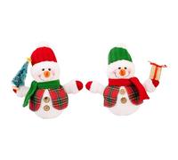 Peluche Pupazzo Di Neve Illuminato - Statuetta Natalizia Illuminata 21x21 Cm | Decorazioni Pupazzo Di Neve Farcito | Decorazione Natalizia Illuminata | Per Scrivania, Divano, Mensola, caminos