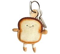 Peluche Purse Charm, Storage Pouch, Toast Keychain Bag Soft Mini Organizer, per Earphones Keys Small Items Women Girlfriend Teen Mother Handbag Backpack Use 4,72 x 1,18 x 5,12 pollici