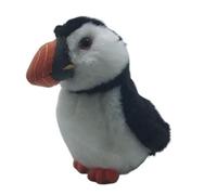 Peluche realistico a forma di pulcinella di mare da 5,9 pollici, animale di peluche a forma di pulcinella di mare in piedi, morbido peluche a forma di uccello marino (Alcidae)