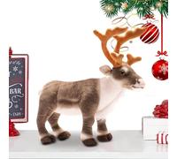 Peluche renna di Natale - Cervo Peluche Cuscino Decorativo Morbido Renna Giocattoli Alce Bambola | 13,7 pollici simpatico ornamento di renna di Natale peluche cervo per sedie camere da letto divani le