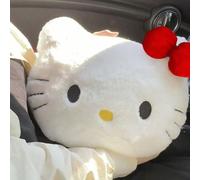 Peluche Sanrio Hello Kitty, cuscino in peluche a forma di testa di gatto carino, adatto come cuscino per divano, letto, auto, pisolino. Cuscino in stile cartone animato morbido a forma di testa di gat