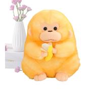 Peluche Scimmia Cuscino morbido 30 cm da divano | Scimmia Giocattolo che tiene una Banana per la decorazione del soggiorno, del divano, della camera da , del comodino, della