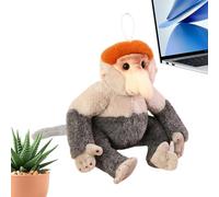 Peluche Scimmia Proboscide - Animale Selvatico Morbido E Realistico Per Un Aspetto Realistico, Comfort Accogliente E Abbracciabile Con Imbottitura In Peluche Di Alta Qualità, Figura Di Animale Di