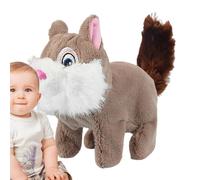 Peluche Scoiattolo | Giocattolo Camminante Interattivo - Peluche Elettrici per Bambini e Ragazzi, Animali Morbidi Confortevoli con Funzioni Interattive