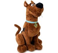 Peluche Scooby-Doo 27 cm Originale Morbida Fibra di Poliestere Gioco Sicuro 0+ Mesi Conforme CE Pupazzo Cane Cartone Animato con Collare SD Idea Regalo Bambini e Collezionisti