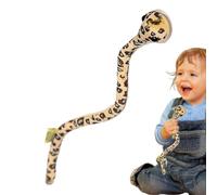 Peluche serpente, animale in peluche serpente, giocattolo di peluche realistico di di peluche | serpente con articolazione flessibile, animale da appendere al polso per ragazze, ragazzi