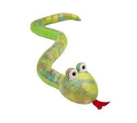 Peluche serpente gigante - Giocattolo lungo realistico da 63 pollici | Bambola Serpente dagli occhi grandi Cotone PP | Decorazione mascotte anno 2025 | Display domestico sottovuoto per animali di pelu