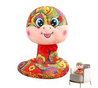 Peluche serpente in peluche, animale in peluche, serpente di peluche - Mascotte in peluche l'anno 2025 del serpente da 9,8 pollici, peluche di serpente cinese per la festa di primavera cinese