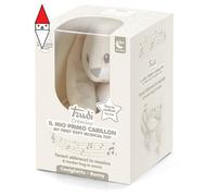 Trudi Coniglio Carillon Cremino Avorio | Peluche regalo per Natale e Compleanno, Animali di peluche | 28x30x12 cm taglia S | Cremino | modello 28173