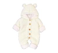 Peluche Tuta/Inverno Tinta unita Carino Fibbia Up Maglia Arrampicata Vestito Compleanno Escursione Del Bambino, beige., 3-6 Monate