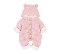 Peluche Tuta/Inverno Tinta unita Carino Fibbia Up Maglia Arrampicata Vestito Compleanno Escursione Del Bambino, Colore: rosa., 3-6 Monate