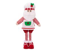 Peluche vivace bambola elfo di Natale con un divertente design cappuccio retratt