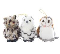 Uni-Toys - Gufo di neve bambino - 12 cm (altezza) - Uccello di peluche - peluche