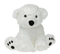 PELUCHO - Borsa dell'acqua calda Peluche Orso polare - Benessere, Calore e Morbidezza - Microonde - Grani di Grano e Fiori di Lavanda - Made in France