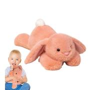 Peluga coniglio liscio, animale di ripieno di coniglio bugiardo Peluche | Collezione di animali coccolosi realistici per sala da studio, arredamento del