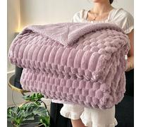 Peluga di pile morbida, soffice comodo, carino bellissimo decorativo per la sedia del divano del divano da letto, ideale per tutte le stagioni spazio abitativo Viola 150 * 200cm