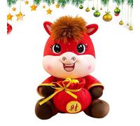 Peluga - Ultra Soft Spandex, Mascot Doll | Soft Chinese Capodanno Pingan Horse Toy per asilo, comodino, decorazioni di divano, regali per feste ed eventi