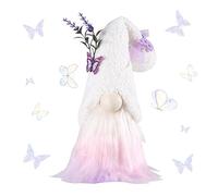 Pelugia di gnomo farfalla di lavanda per casa casa viola primavera gnomi bambola senza volto imbottiti swedish tomte women doni decorazioni