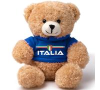 PELUSCIAMO Peluche Orsetto Italia Personalizzabile con Nome e Numero - Mascotte Teddy Bear 17 cm - Personalizzazione Inclusa - Mod. PS 33794-A-001