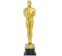 PELUSCIAMO Statuetta Premio Cinema Oro 32 cm OSCAR Personalizzabile | Materiale Pvc PS 33564