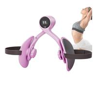 Pelvic Trainer, Inner Thigh Exerciser, Muscle Toning Tool, Foldable Compact Design, Multi-Area Targeting, Home and Gym Strength Training, 21x10.5x34cm Pink Violet