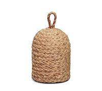 PEMAR Fermaporta in vimini naturale con maniglia, fermaporta decorativo in iuta, fermaporta pesante per interni, blocco mantiene la porta aperta, Jammer rustico. 5,1 '' D x 9 '' H (ita)